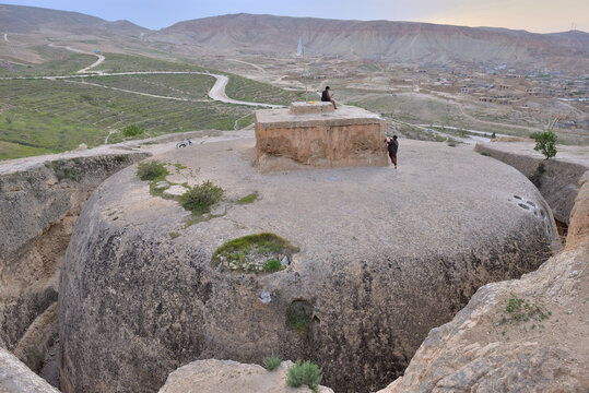 SUBTERRANEAN BUDDHIST STUPA IN THE PROVINCE OF SAMANGAN IN AFGHANISTAN.