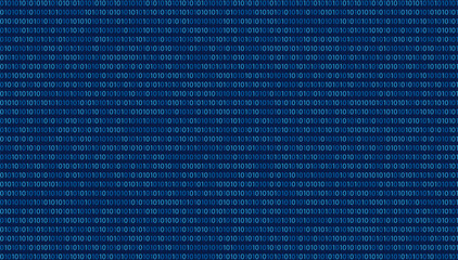 Seamless abstract digital background featuring rows of blue binary code zeros and ones. Ideal for data science, cyber security, programming, and hacking concepts. © NATALIA DAVIDOVA