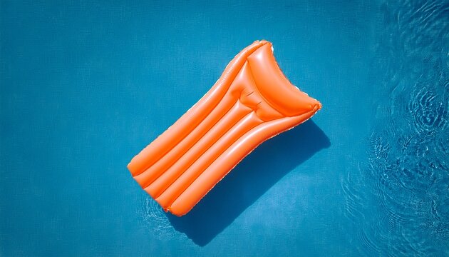 orange pool float orange pool float inflatable top view flat lay isolated inflatable float for summertime activities and fun orange pool float