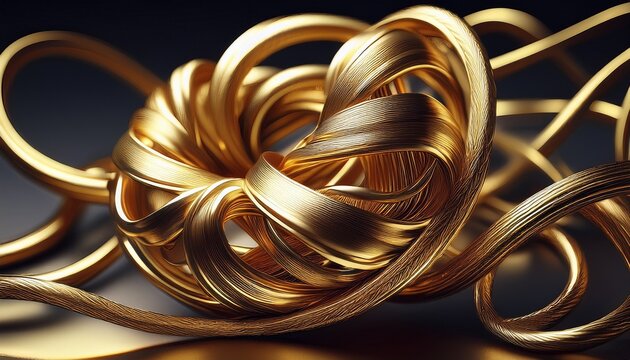 metallic gold string spiral luxury jewelry cord