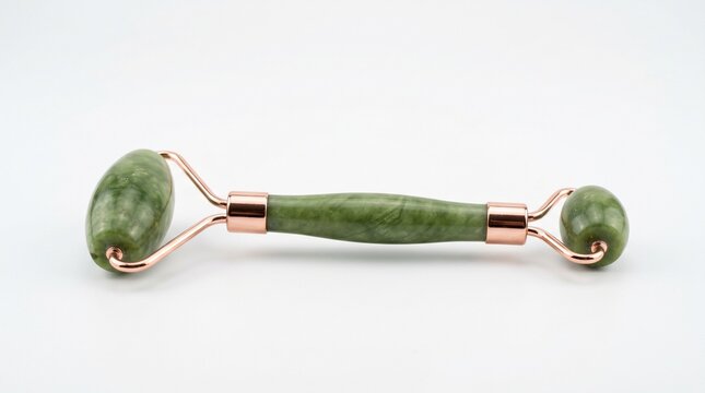 Natural Jade Facial Roller Isolated