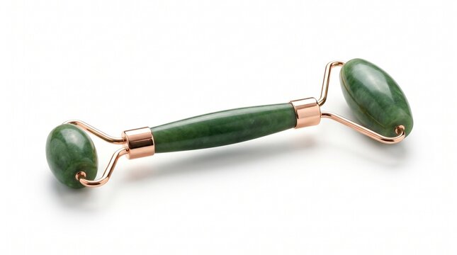 Natural Jade Facial Roller Isolated