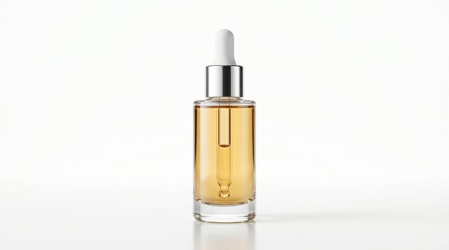 Luxury Glass Dropper Serum Bottle Isolated