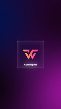 SaaS Tech Startup Logo Reveal Vertical | Glassmorphism App Icon Neon Typewriter Dark Intro