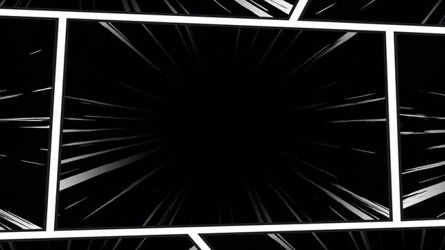 Abstract Manga Style Speed Lines Comic Book Background.