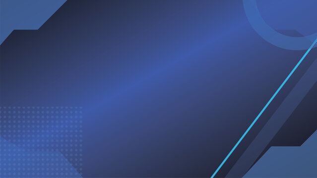 Dark Blue Abstract Background with Geometric Shapes and Subtle Gradient for Technology and Business Presentation Design