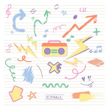 colorful music and sign clipart