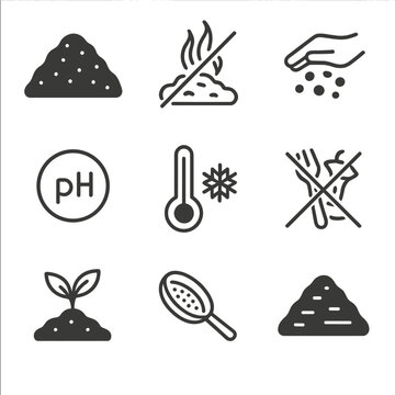 Icon icons modern compost vector texture numbers punctuation marks maturity detailed sprout