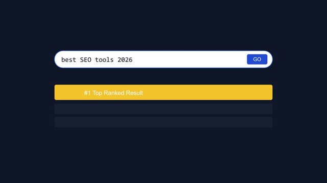 Seo search engine optimization concept: achieving ranking results for digital marketing strategy search bar