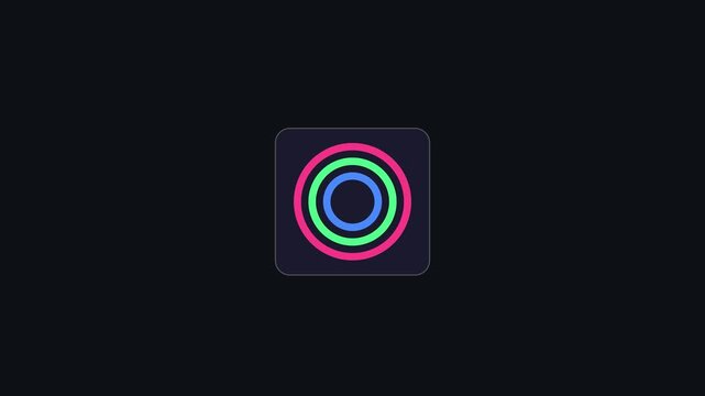 Animated activity rings progress indicator, health and fitness tracking ui fitness tracker health app