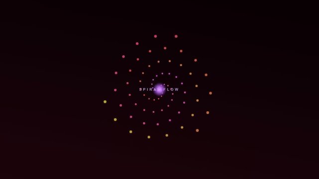 Abstract particles representing remote team synergy rotate smoothly around a glowing core in this sophisticated background animation designed for high end corporate and tech presentations.