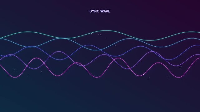 Illustrating remote team synergy, these fluid digital waves pulse rhythmically across a dark background, representing synchronized data flow and communication in a modern virtual workspace.