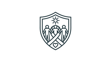 Fototapeta premium Community Protection Shield Icon