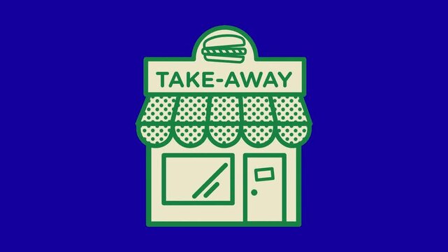 Takeaway pick up counter animation 