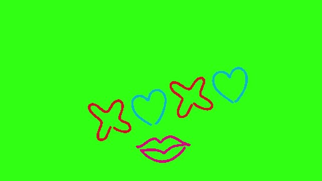 Xoxo cute design symbol animation