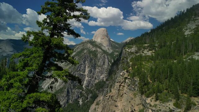 Yosemite Valley showcasing dramatic granite cliffs, lush forests, and winding river under natural daylight in California&rsquo;s Sierra Nevada.	
