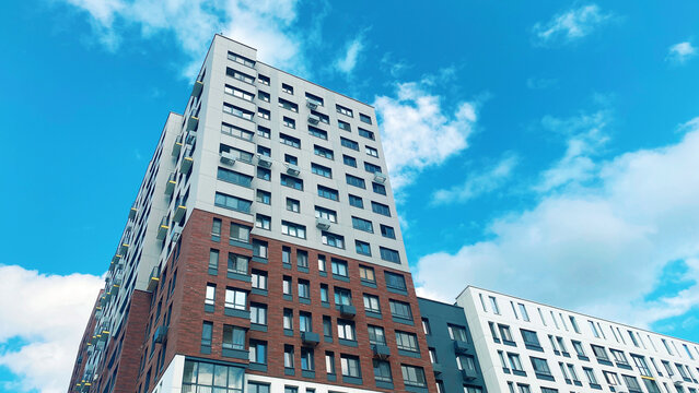 Architecture and real estate, modern residential apartment building