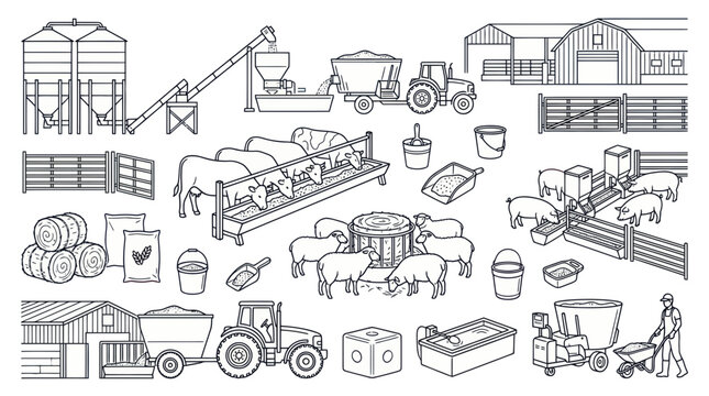 Agricultural equipment and livestock farm management collection