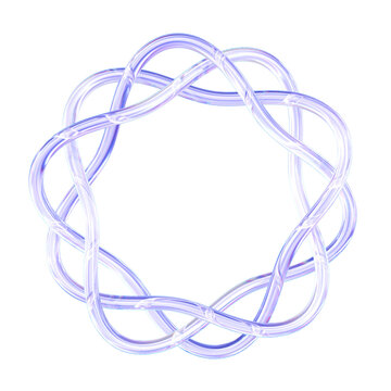 Y2K Glass 3D Braided Knot Ring