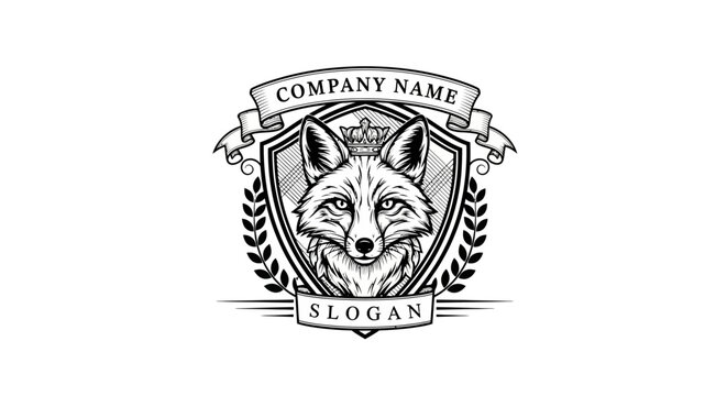 Elegant Logo Design Featuring A Wolves Head