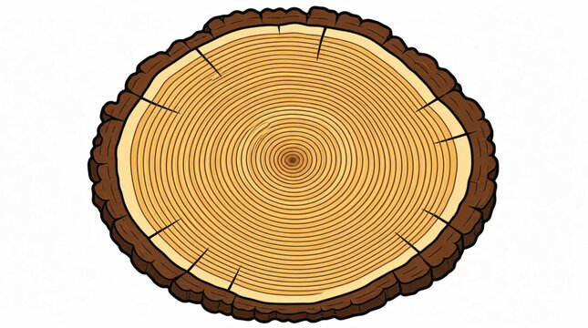 Tree Stump Cross Section Rings Pattern.