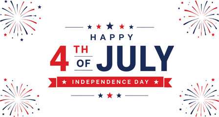 Obraz premium Happy 4th of july independence day celebration