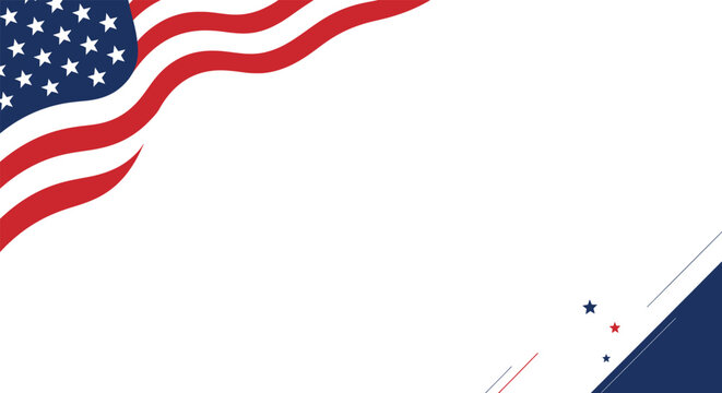 Usa flag design with patriotic colors and stars