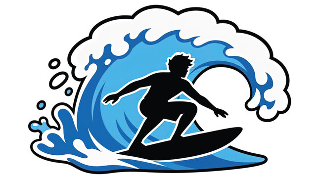 Man surfing on a wave board.