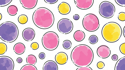 Fototapeta premium Colorful Bubbles Floating in Air.
