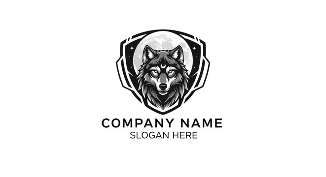 Bold Wolf Logo Design for Company Branding
