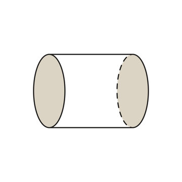 Cylinder Shape Icon, Cylinder Shape Illustration