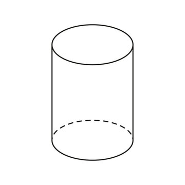 Cylinder Shape Icon, Cylinder Shape Illustration