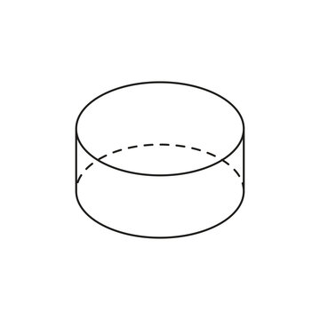 Cylinder Shape Icon, Cylinder Shape Illustration