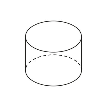 Cylinder Shape Icon, Cylinder Shape Illustration
