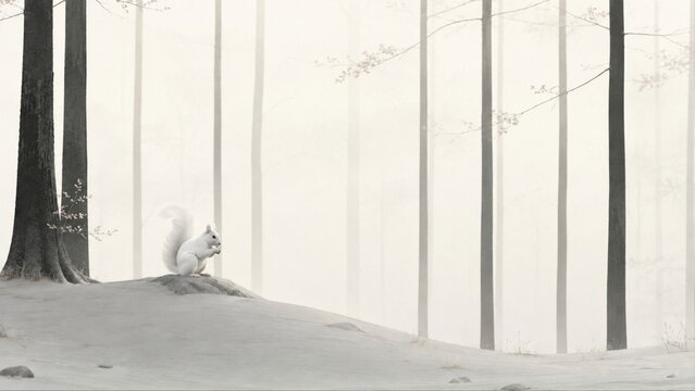 A white squirrel (Minimal)