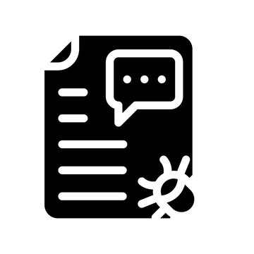 AI Prompt debugging Solid icon for identifying and fixing errors in complex commands