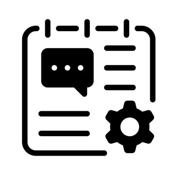 AI Prompt Builder flat black icon for designing intelligent language model commands