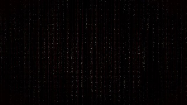 Red Binary Code Rain Cyber Blood Theme - Dark Hacker Digital Data Stream 4K Seamless Loop