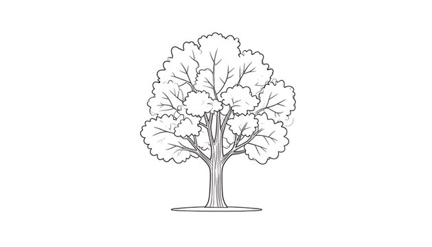 Tree with large leafy branches standing.