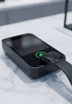 Smartwatch making contactless payment on payment terminal. Wireless technology for retail transaction. Electronic banking, secure digital money transfer and modern convenience lifestyle.