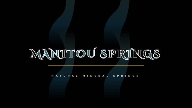 Manitou springs natural mineral springs title graphic animation