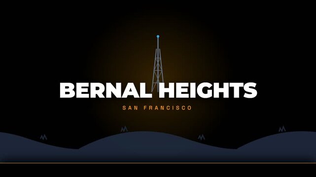 Bernal heights san francisco hilltop tower logo animation