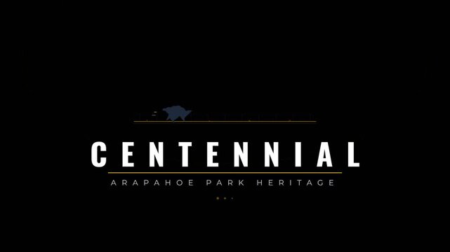 Centennial heritage park logo animation with bison icon