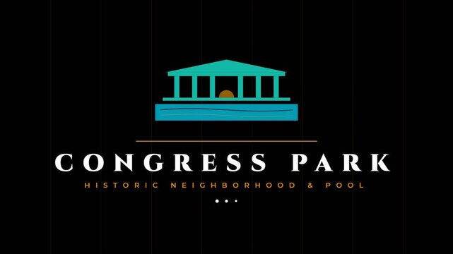Logo for a historic neighborhood park and public pool facility