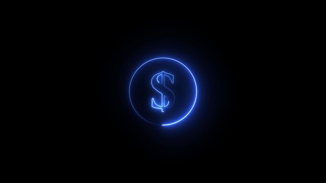 3d rendered blue glowing loading spinner animation loop 3d animation digital interface progress indicator