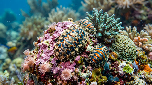 chitons on its natural habitat