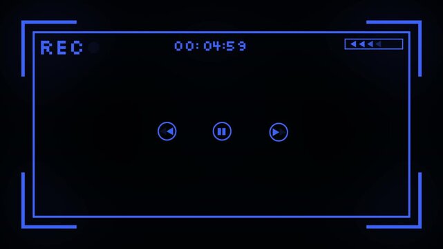 Digital Video Recording Overlay Interface with Timecode and UI Elements