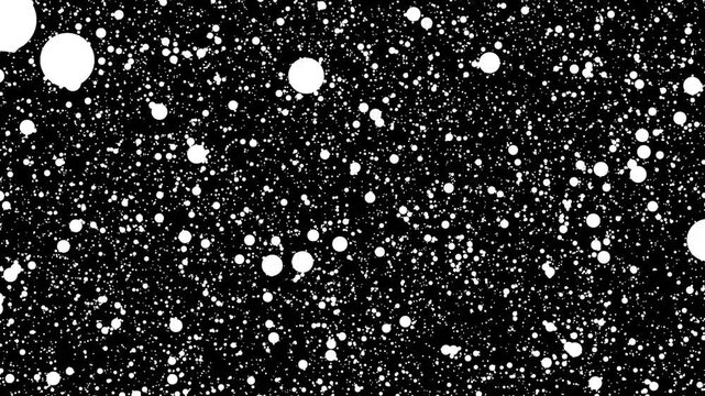 Abstract white dots motion background transition with pixel sorting effect.