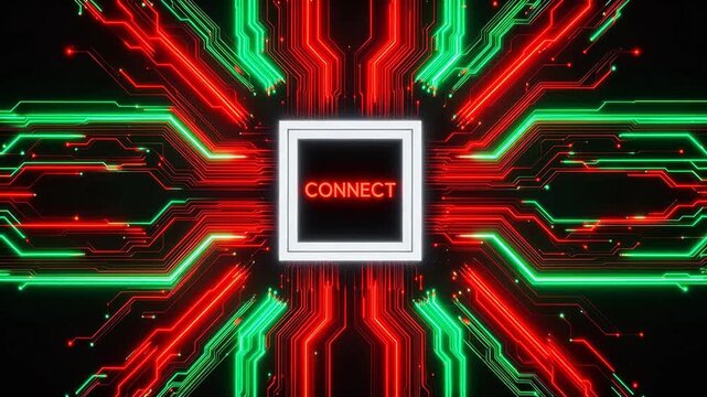 Circuit Board with Connect Text