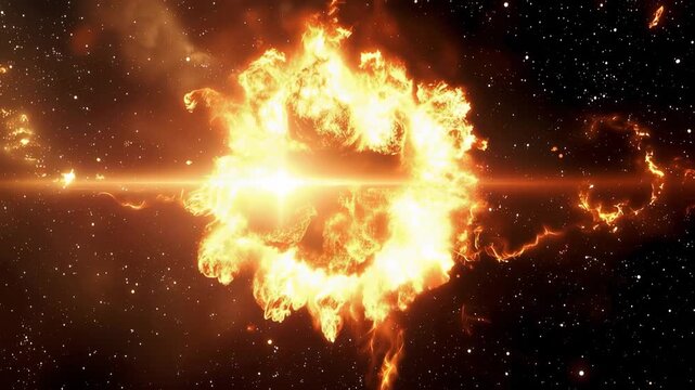 宇宙空間での爆発のイメージ